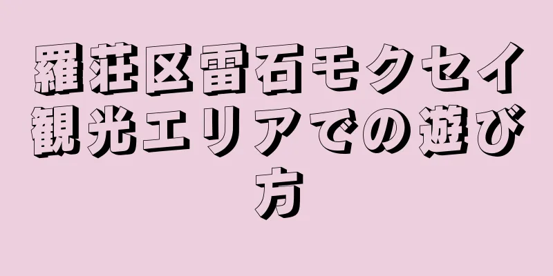羅荘区雷石モクセイ観光エリアでの遊び方