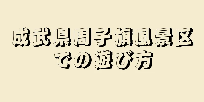 成武県周子旗風景区での遊び方