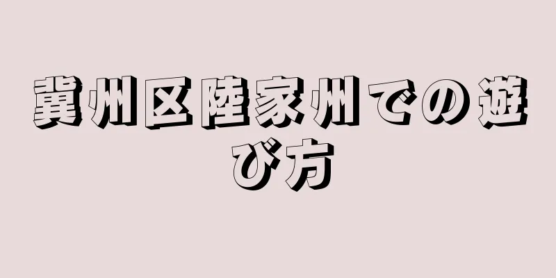 冀州区陸家州での遊び方