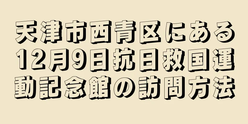 天津市西青区にある12月9日抗日救国運動記念館の訪問方法