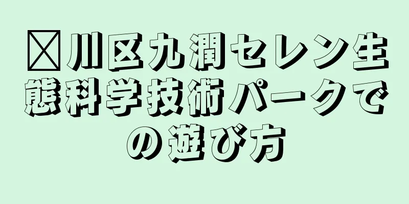 淄川区九潤セレン生態科学技術パークでの遊び方