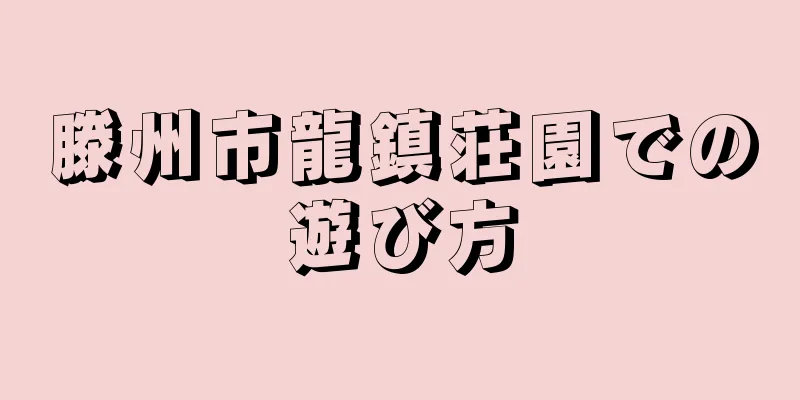 滕州市龍鎮荘園での遊び方