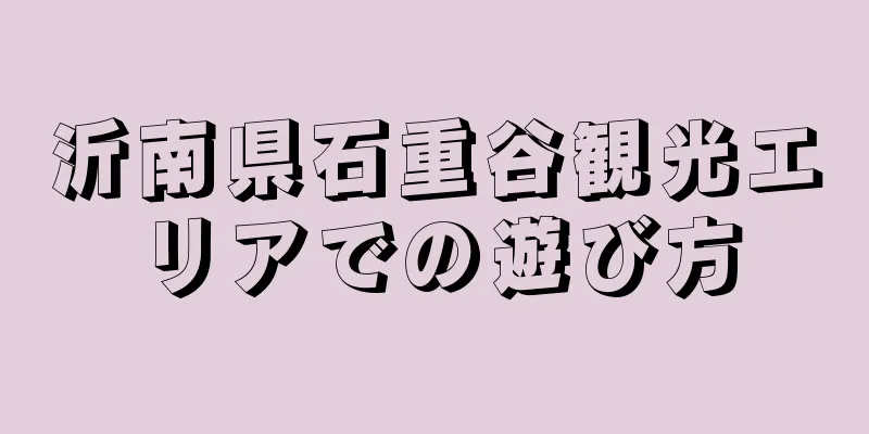 沂南県石重谷観光エリアでの遊び方