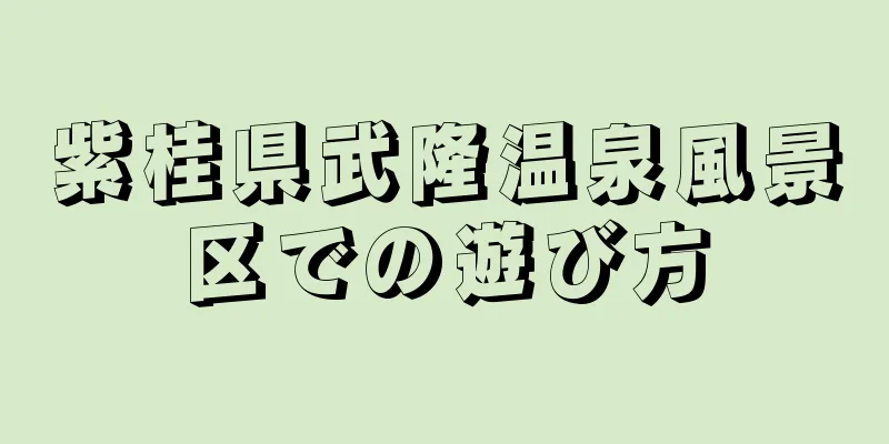 紫桂県武隆温泉風景区での遊び方
