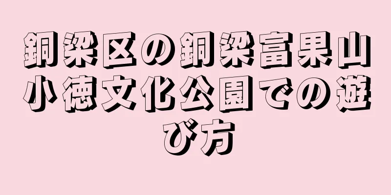 銅梁区の銅梁富果山小徳文化公園での遊び方