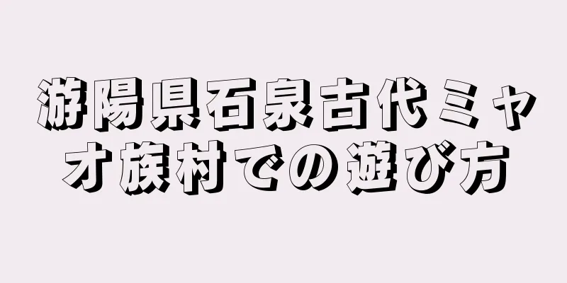 游陽県石泉古代ミャオ族村での遊び方