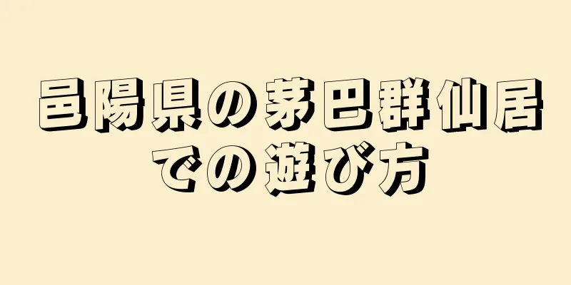 邑陽県の茅巴群仙居での遊び方