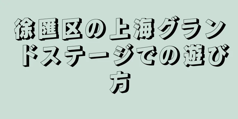 徐匯区の上海グランドステージでの遊び方