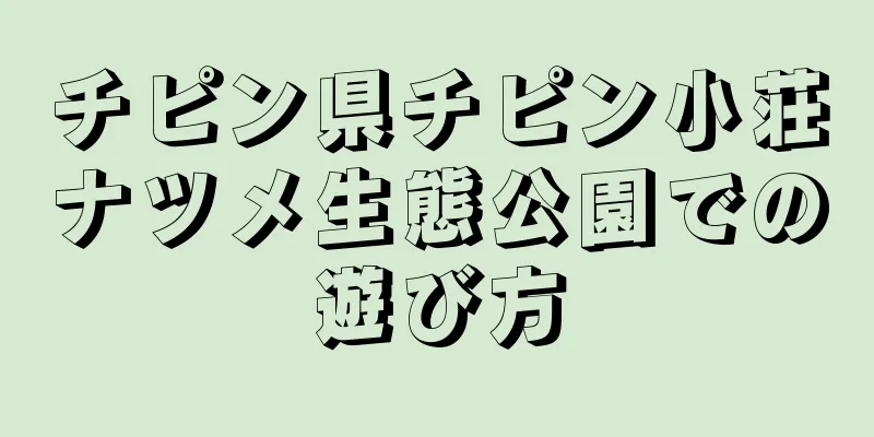 チピン県チピン小荘ナツメ生態公園での遊び方