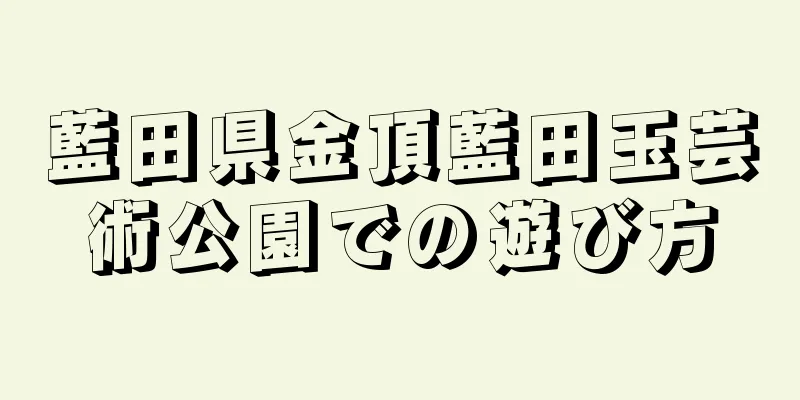 藍田県金頂藍田玉芸術公園での遊び方