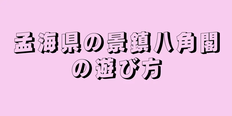 孟海県の景鎮八角閣の遊び方
