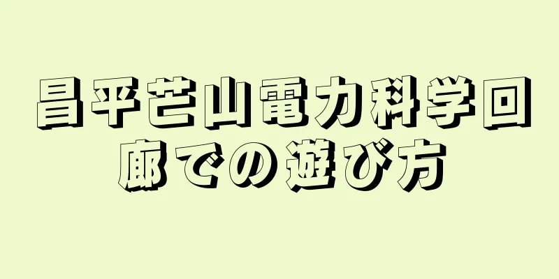 昌平芒山電力科学回廊での遊び方