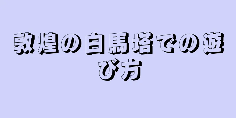 敦煌の白馬塔での遊び方