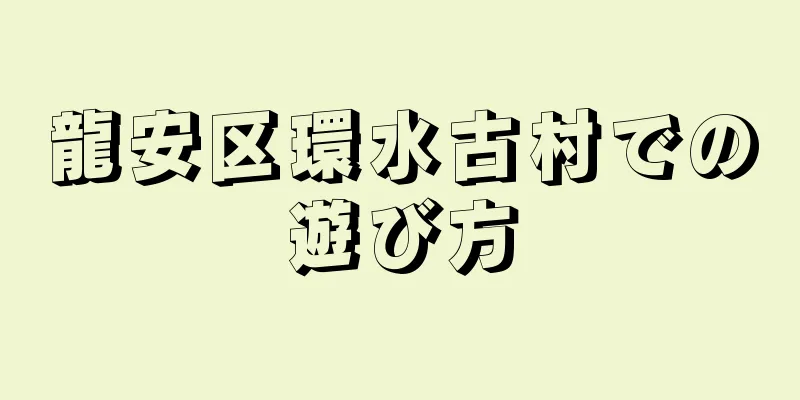 龍安区環水古村での遊び方