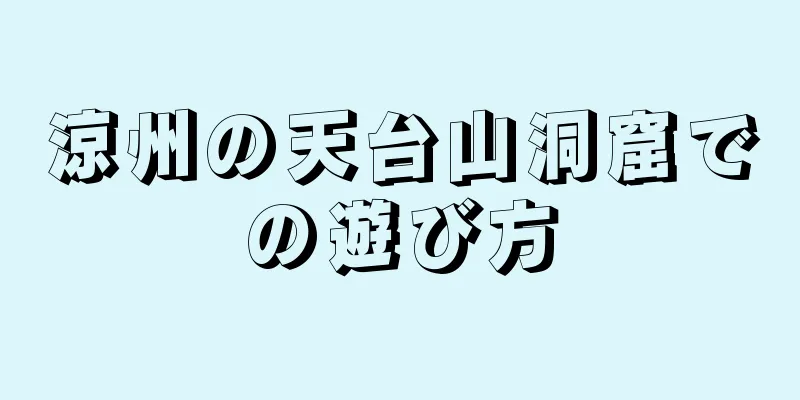 涼州の天台山洞窟での遊び方