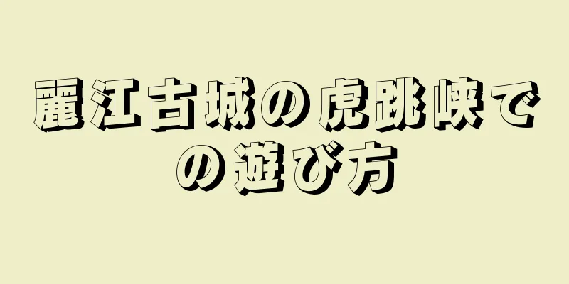 麗江古城の虎跳峡での遊び方