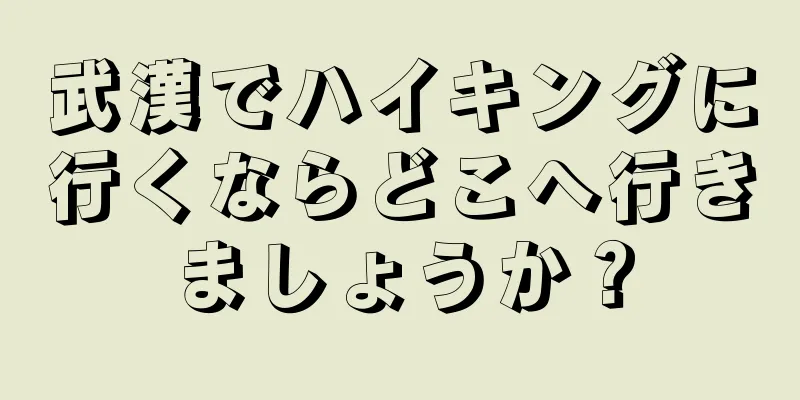 武漢でハイキングに行くならどこへ行きましょうか？
