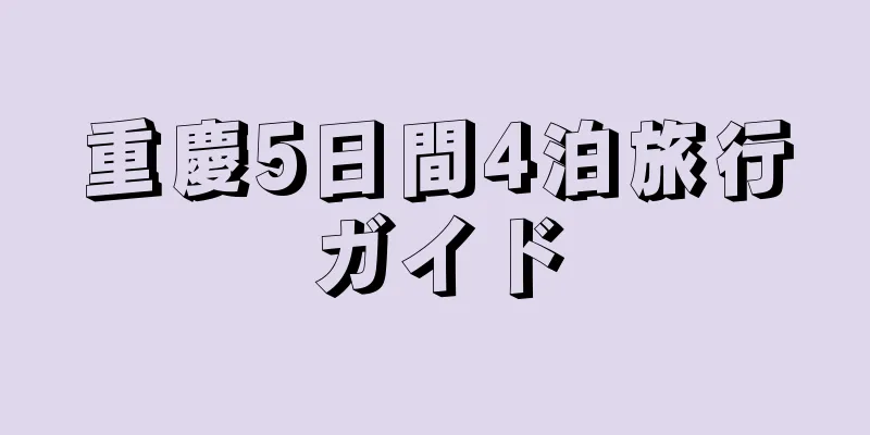 重慶5日間4泊旅行ガイド