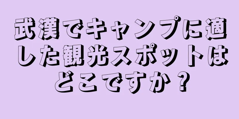 武漢でキャンプに適した観光スポットはどこですか？