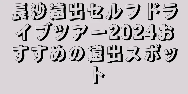 長沙遠出セルフドライブツアー2024おすすめの遠出スポット