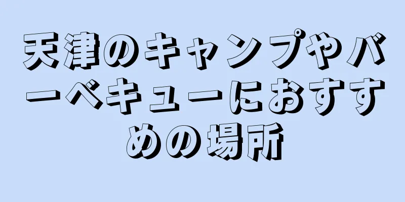 天津のキャンプやバーベキューにおすすめの場所