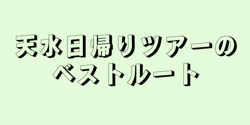 天水日帰りツアーのベストルート