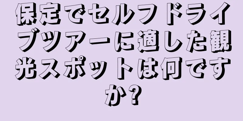 保定でセルフドライブツアーに適した観光スポットは何ですか?