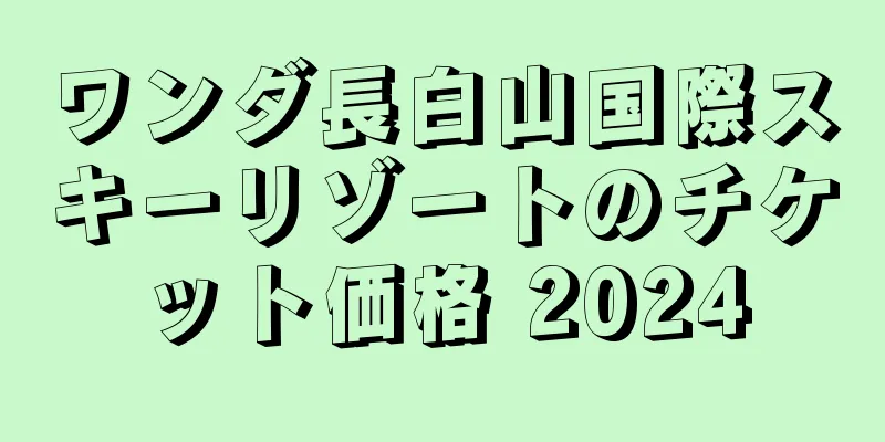 ワンダ長白山国際スキーリゾートのチケット価格 2024
