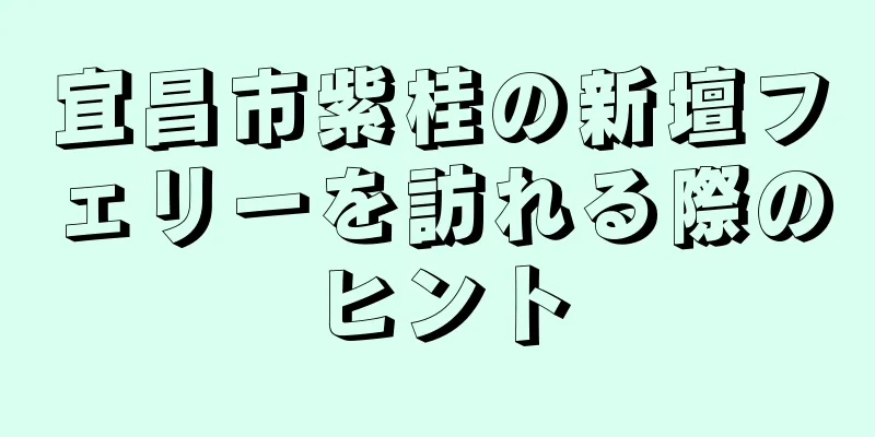 宜昌市紫桂の新壇フェリーを訪れる際のヒント