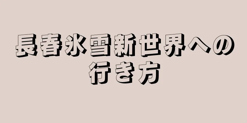 長春氷雪新世界への行き方