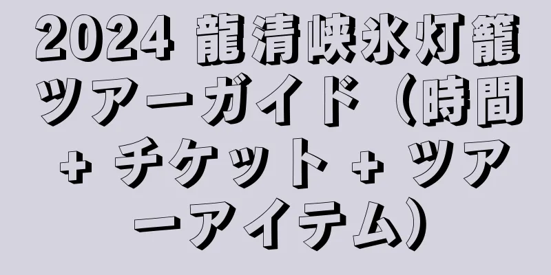 2024 龍清峡氷灯籠ツアーガイド（時間 + チケット + ツアーアイテム）