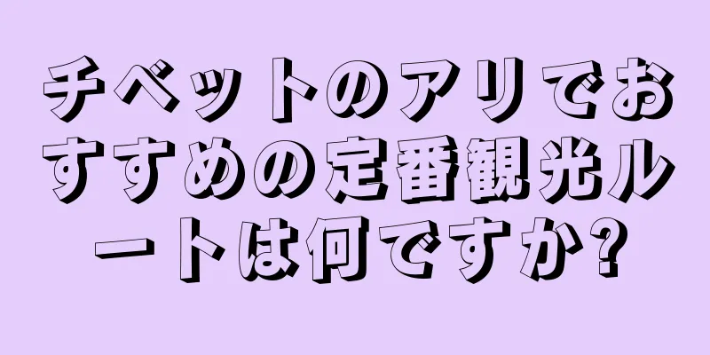 チベットのアリでおすすめの定番観光ルートは何ですか?