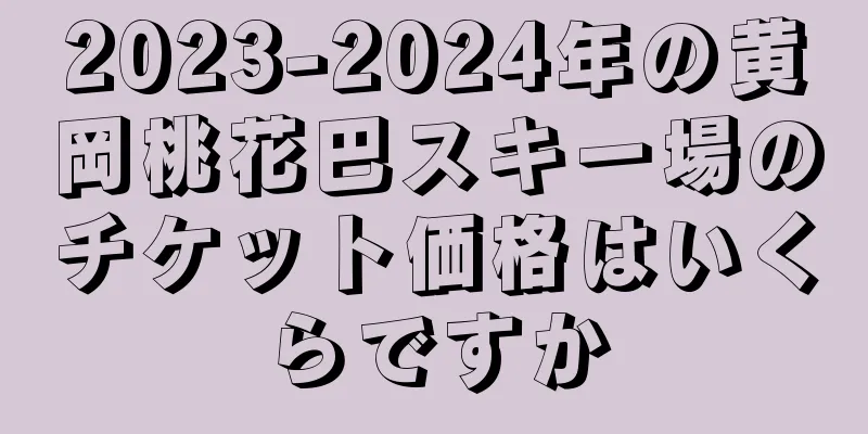 2023-2024年の黄岡桃花巴スキー場のチケット価格はいくらですか