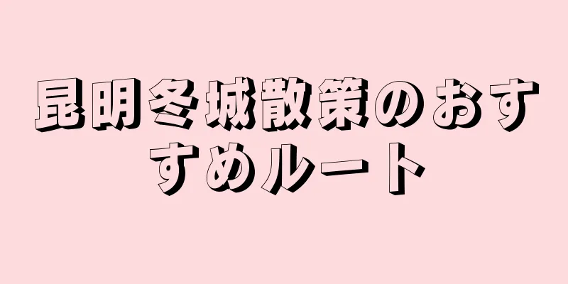 昆明冬城散策のおすすめルート