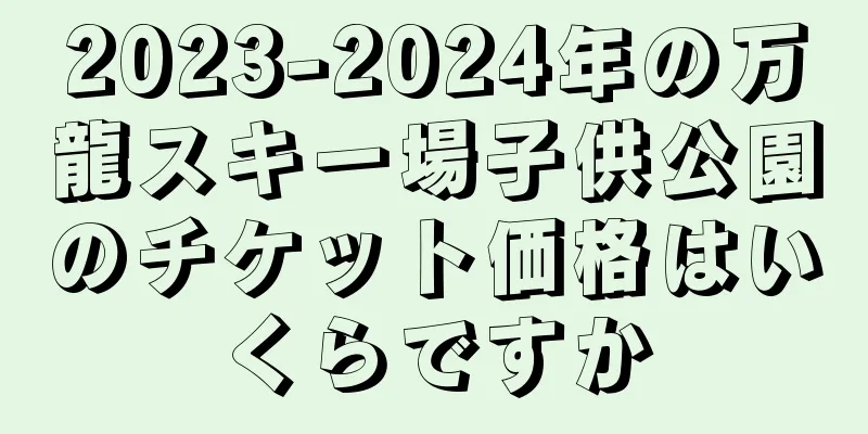 2023-2024年の万龍スキー場子供公園のチケット価格はいくらですか