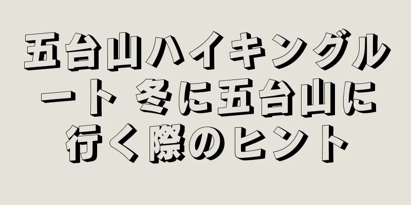 五台山ハイキングルート 冬に五台山に行く際のヒント