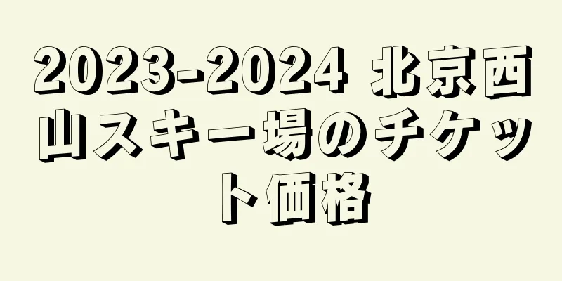 2023-2024 北京西山スキー場のチケット価格
