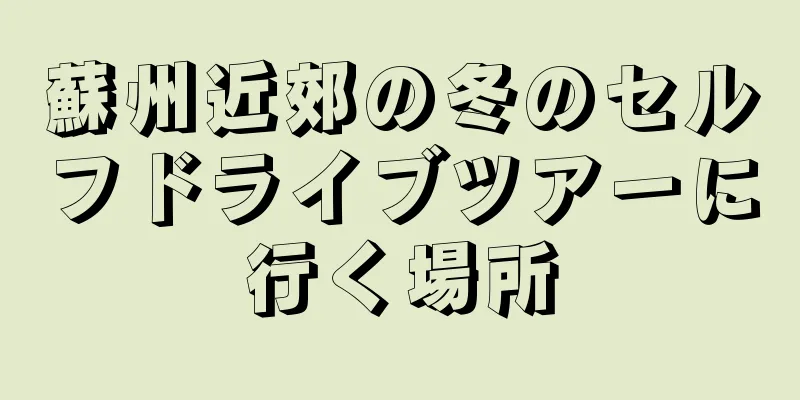蘇州近郊の冬のセルフドライブツアーに行く場所