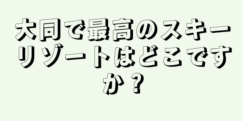 大同で最高のスキーリゾートはどこですか？