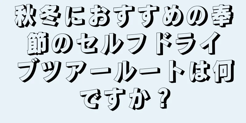 秋冬におすすめの奉節のセルフドライブツアールートは何ですか？