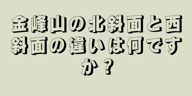 金峰山の北斜面と西斜面の違いは何ですか？