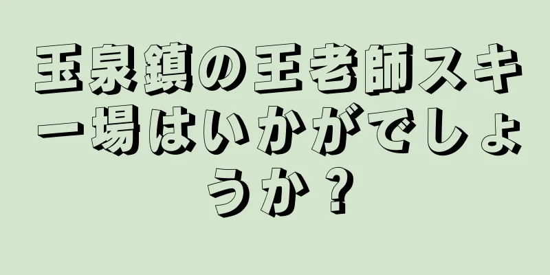 玉泉鎮の王老師スキー場はいかがでしょうか？