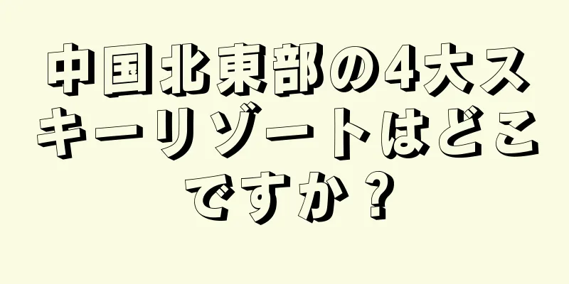 中国北東部の4大スキーリゾートはどこですか？