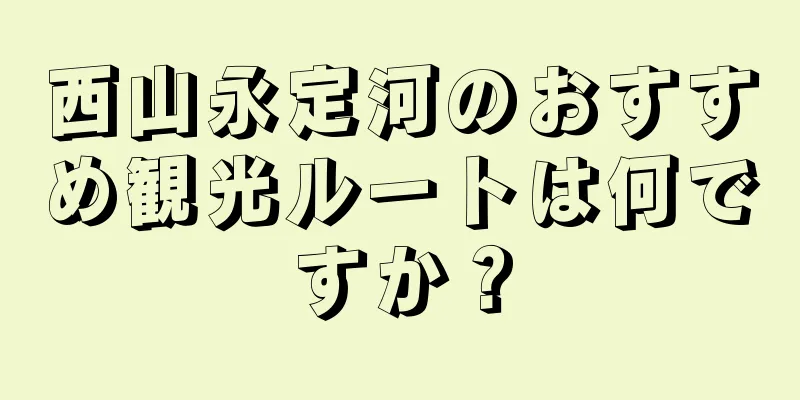 西山永定河のおすすめ観光ルートは何ですか？