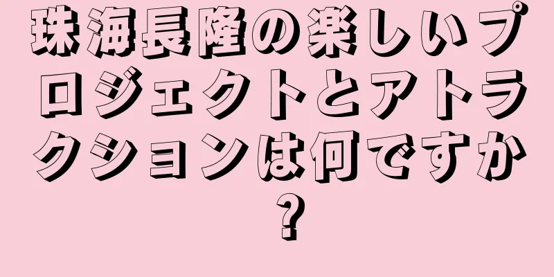 珠海長隆の楽しいプロジェクトとアトラクションは何ですか？