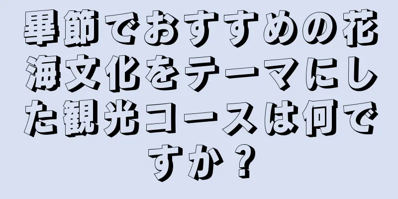 畢節でおすすめの花海文化をテーマにした観光コースは何ですか？