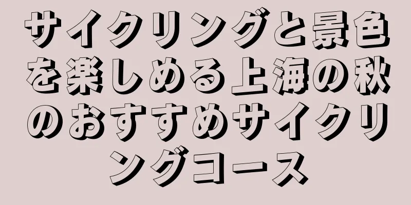 サイクリングと景色を楽しめる上海の秋のおすすめサイクリングコース