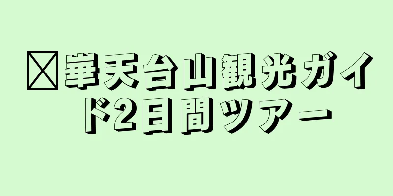 邓崋天台山観光ガイド2日間ツアー