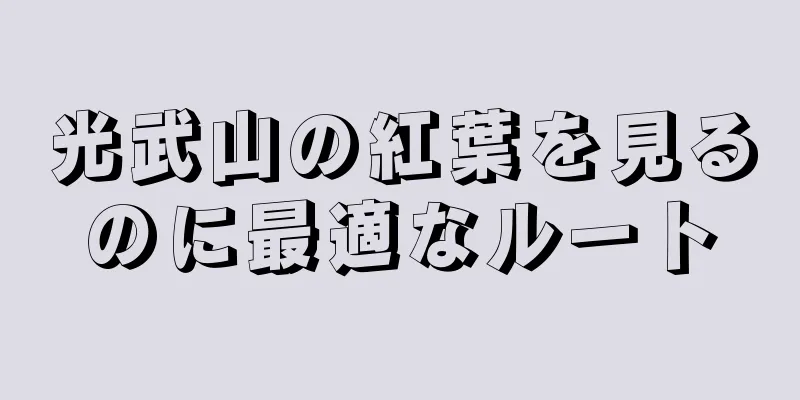 光武山の紅葉を見るのに最適なルート