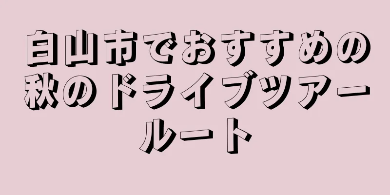 白山市でおすすめの秋のドライブツアールート